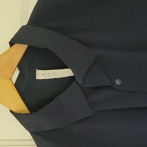 Lululemon navy blue button down short sleeve shirt